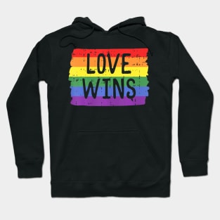 Love Wins  Rainbow Flag Gay Lgbt Pride Support Hoodie